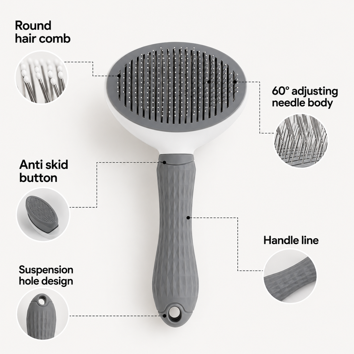 Pro Grooming Self Cleaning Pooch Brush