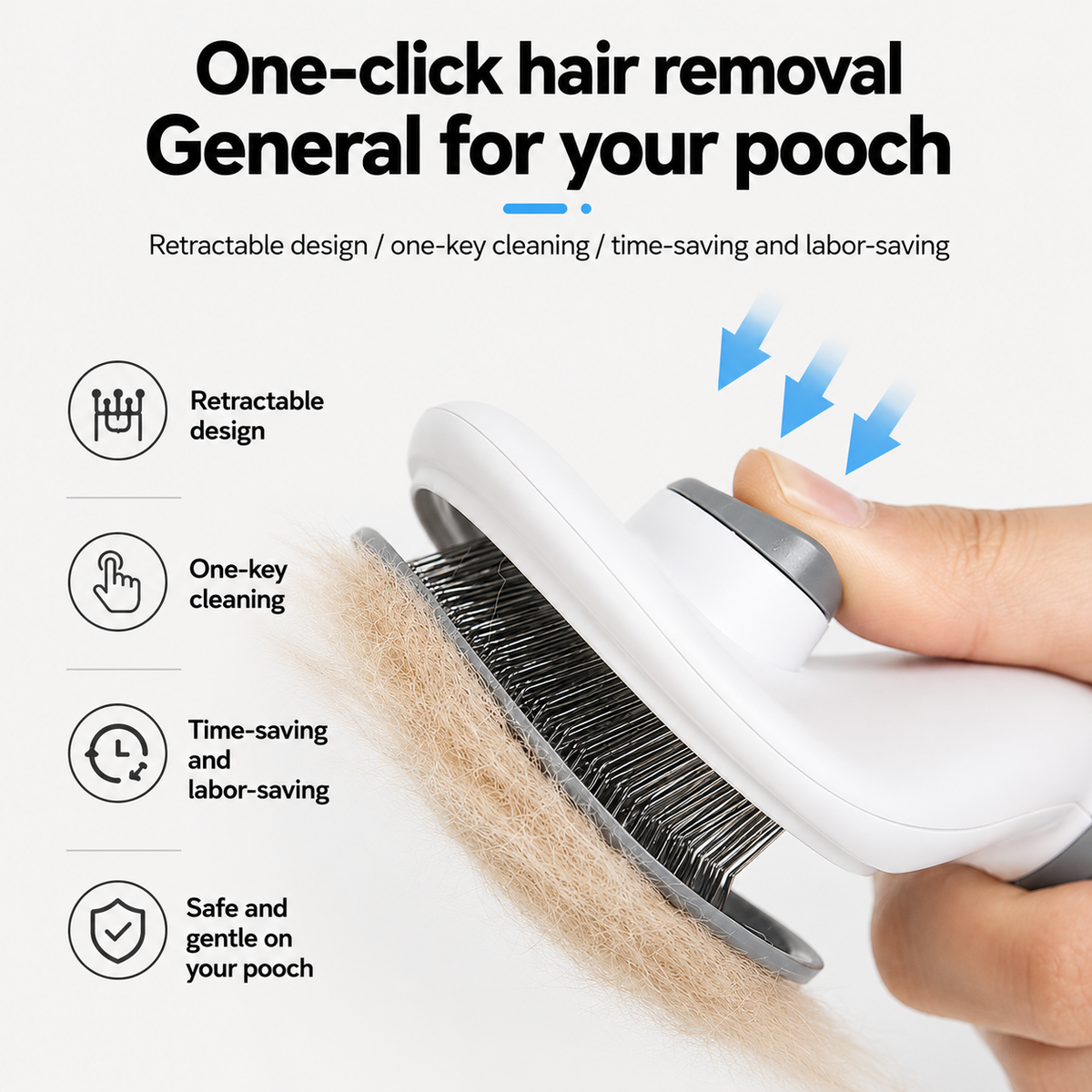 Pro Grooming Self Cleaning Pooch Brush