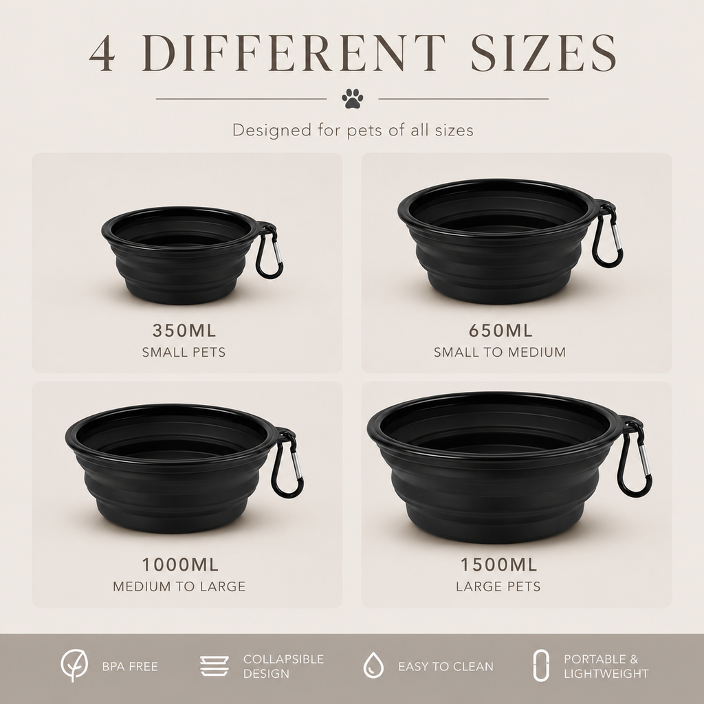 Adventure-Ready Collapsible Travel Pooch Bowl