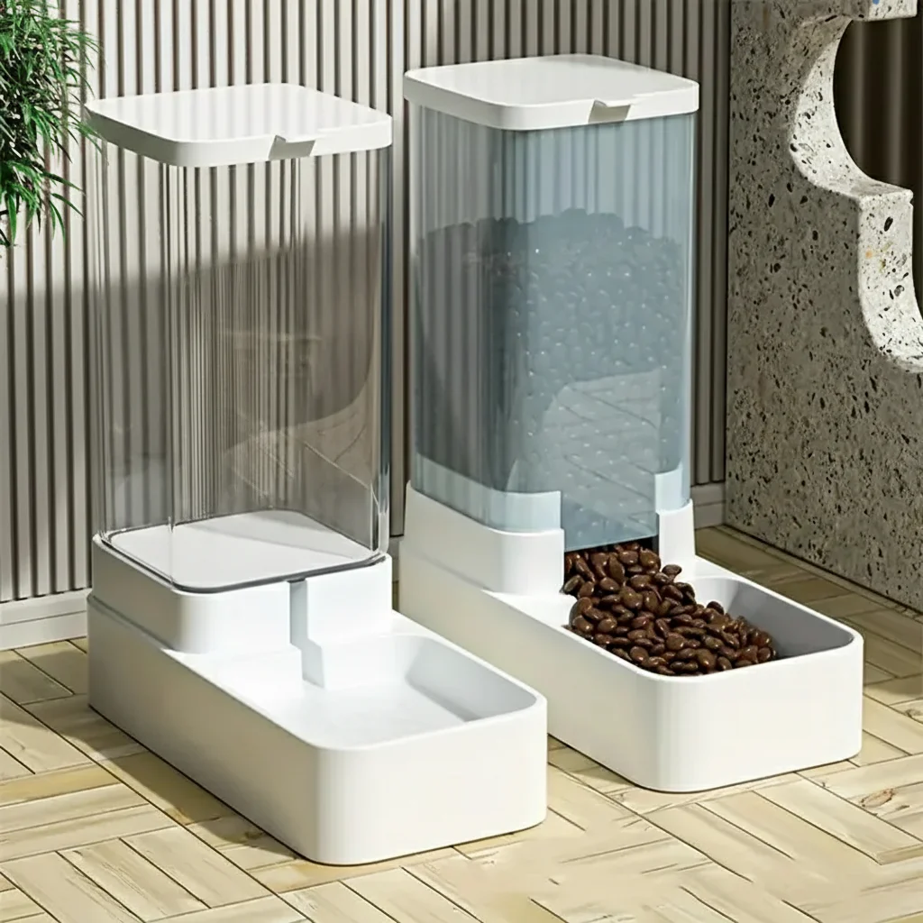 Automatic Pet Food & Water Feeder Set