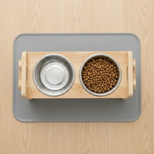 Adjustable Posh Pooch Stand & Stainless Steel Bowls