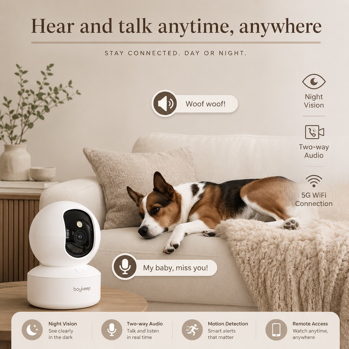 Intelligent 360 Pooch Monitoring Camera